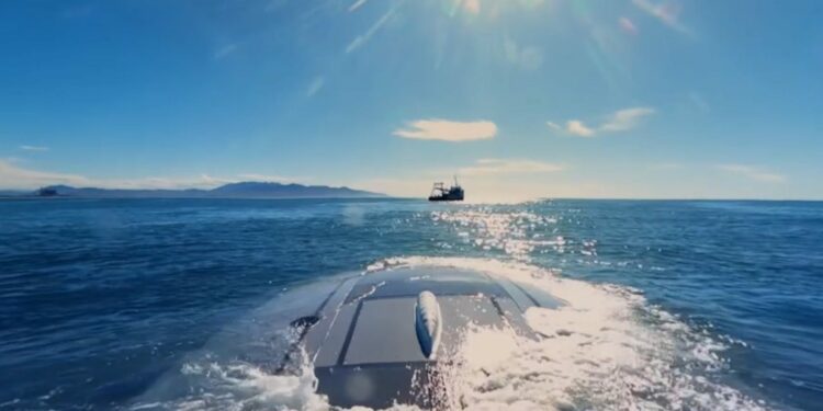 Manta Ray submarine drone seen at California naval base on Google Maps