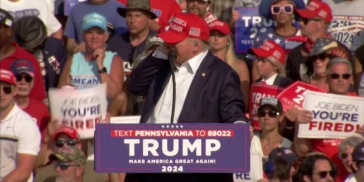 Video shows shooting at Trump rally in Butler as he's rushed off stage