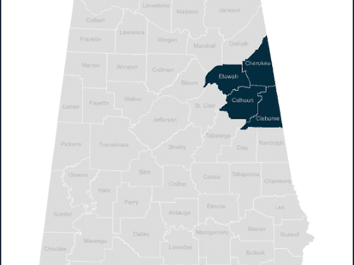 Weather alert for strong thunderstorms in Alabama Friday evening