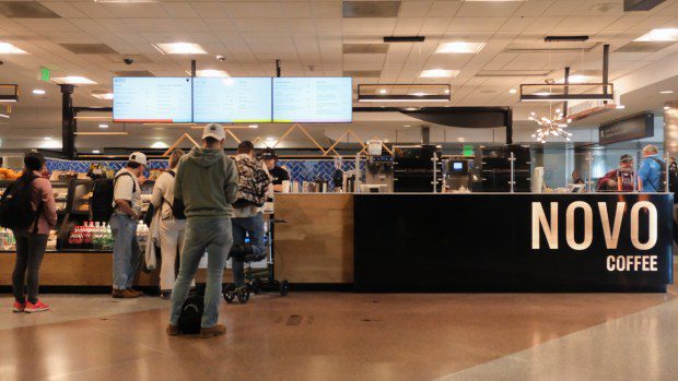 A second Novo Coffee location has opened at Denver International Airport in 2024. (Provided by Novo Coffee)