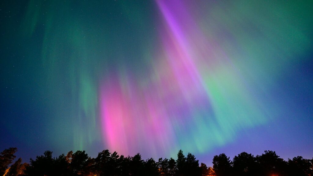 The northern lights in Sweden