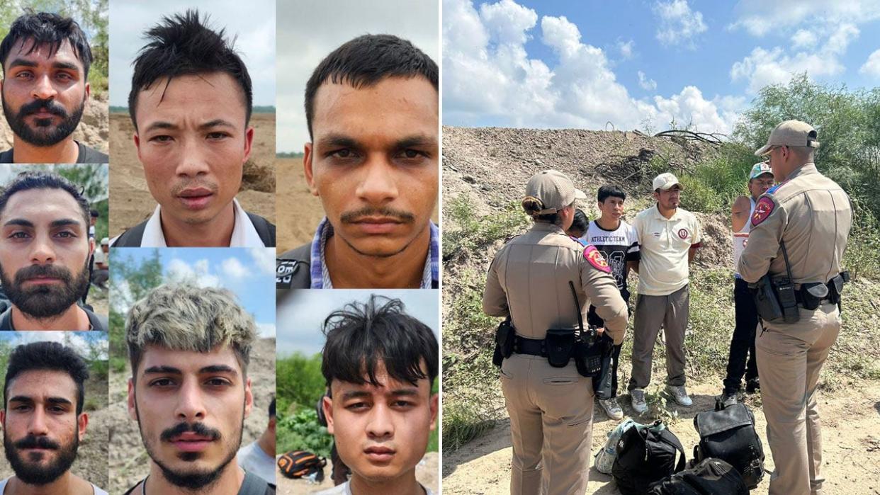 Illegal immigrants with Texas DPS troopers