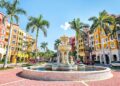 Colorful buildings in Naples, Florida.