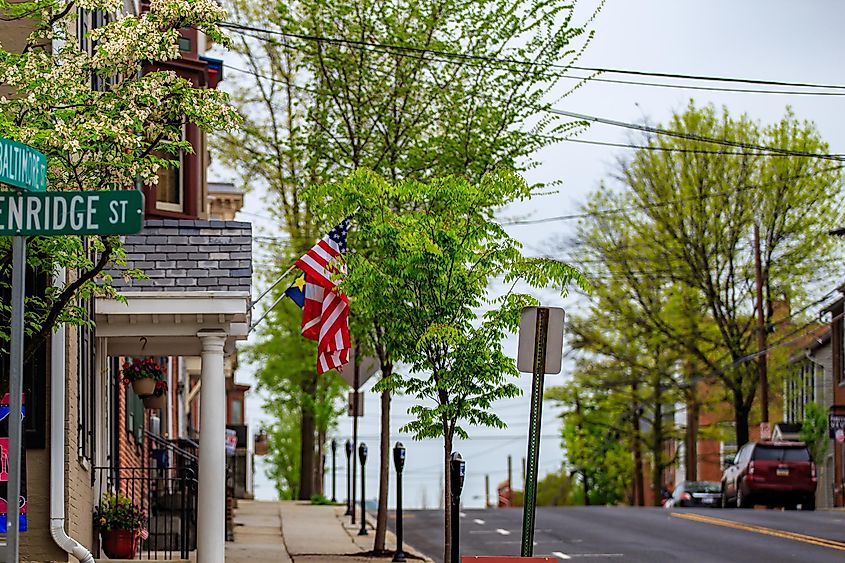 Street in Gettysburg, Pennsylvania.