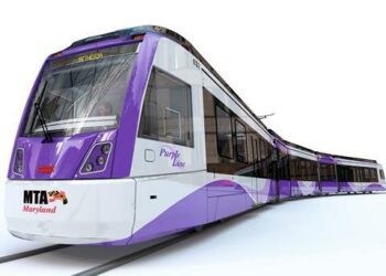 CAF tram for the Purple Line project in the Maryland suburbs of Washington DC.