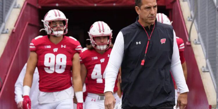 Wisconsin Football head coach Luke Fickell