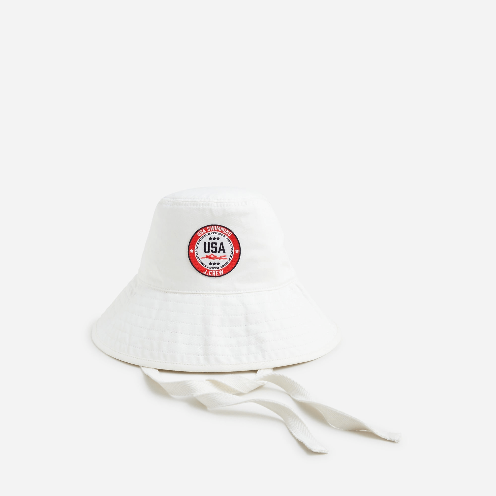J. Crew x Team USA Swimming Bucket Hat with Ties