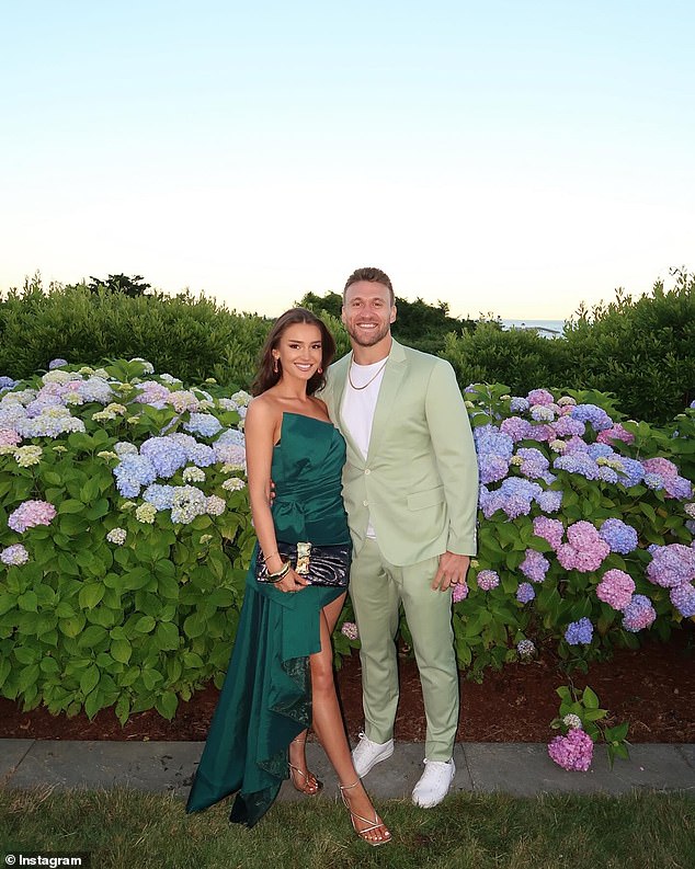 Kyle Juszczyk and his fashion designer wife Kristin were among the guests at the nuptials