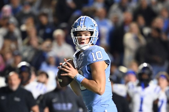 North Carolina Tar Heels quarterback Drake Maye (10) (New York Giants prospect)