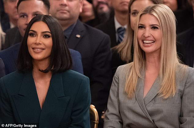 Kim and Ivanka have been close pals for over a decade, having bonded over motherhood and prison reform; seen in 2018