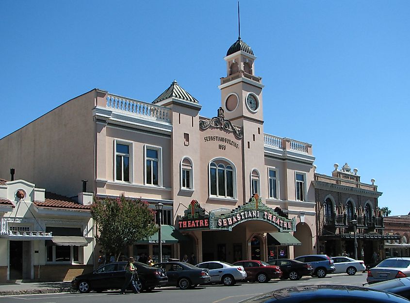 Sebastiani Theatre (1933) in Sonoma, California, USA