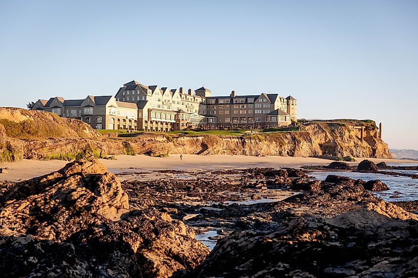 View of the Ritz-Carlton along the Pacific Coast in Half Moon Bay, California.