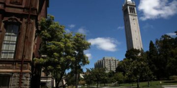 The UC Berkeley campus in Berkeley, California, is seen on July 22, 2020.