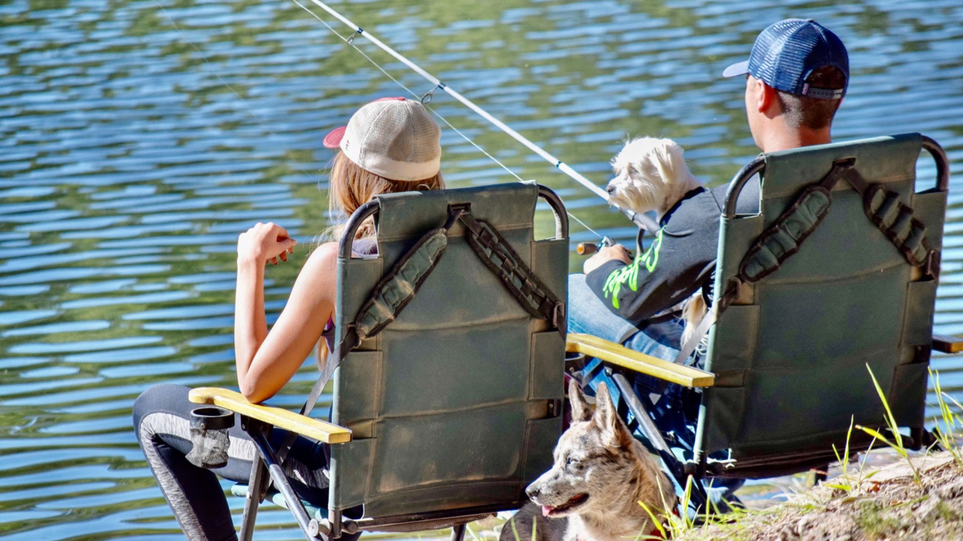 People fishing in Greer, Arizona, in the summer