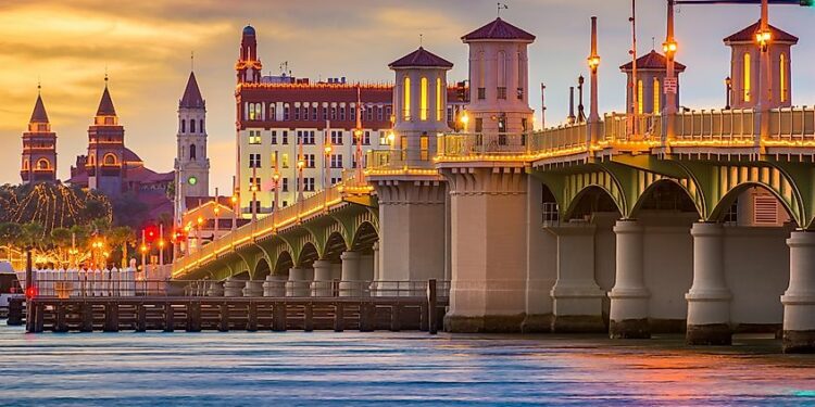 The gorgeous skyline of St. Augustine, Florida