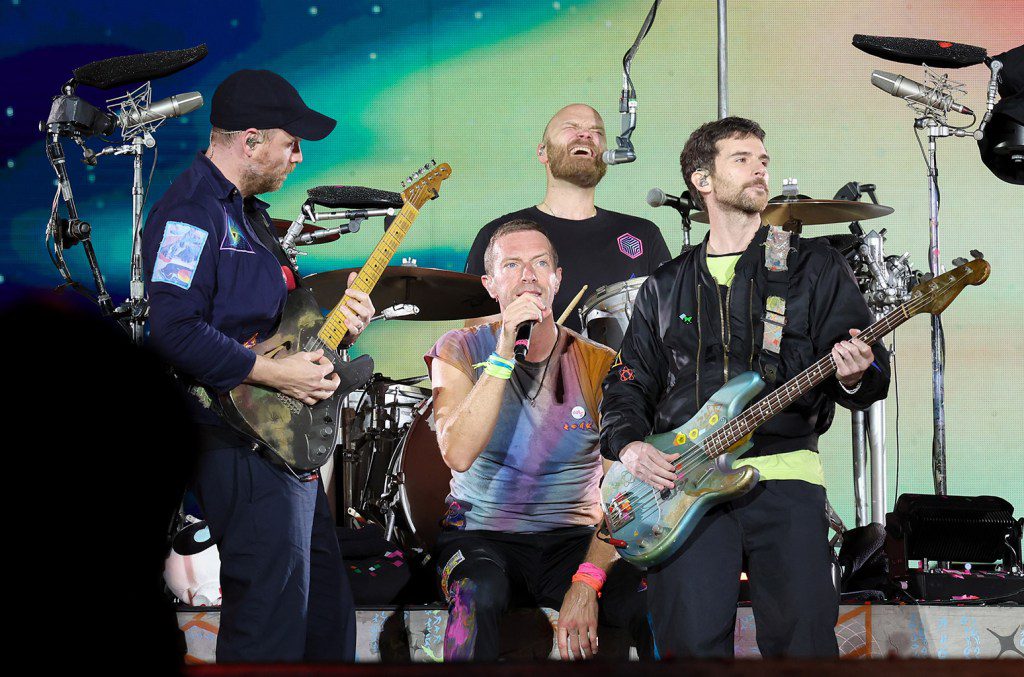 Jonny Buckland, Chris Martin, Will Champion and Guy Berryman of Coldplay