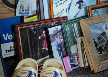 Mementos sit on the floor of Dr. Gloria Beam's office at the Gunnison Valley Orthopedics and Sports Medicine Clinic in Gunnison, CO on Thursday, June 27, 2024. (Photo by Jacob Spetzler/Special to The Denver Post)