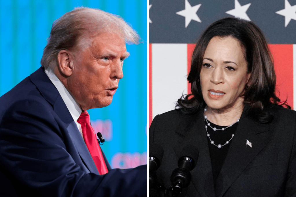 Donadl Trump and Kamala Harris