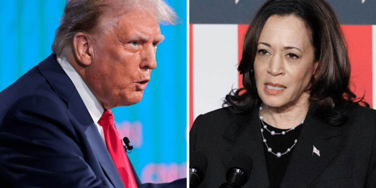 Donadl Trump and Kamala Harris