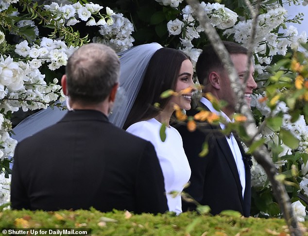 McCaffrey and Culpo tied the knot at a dreamy oceanside chapel near Taylor Swift's house