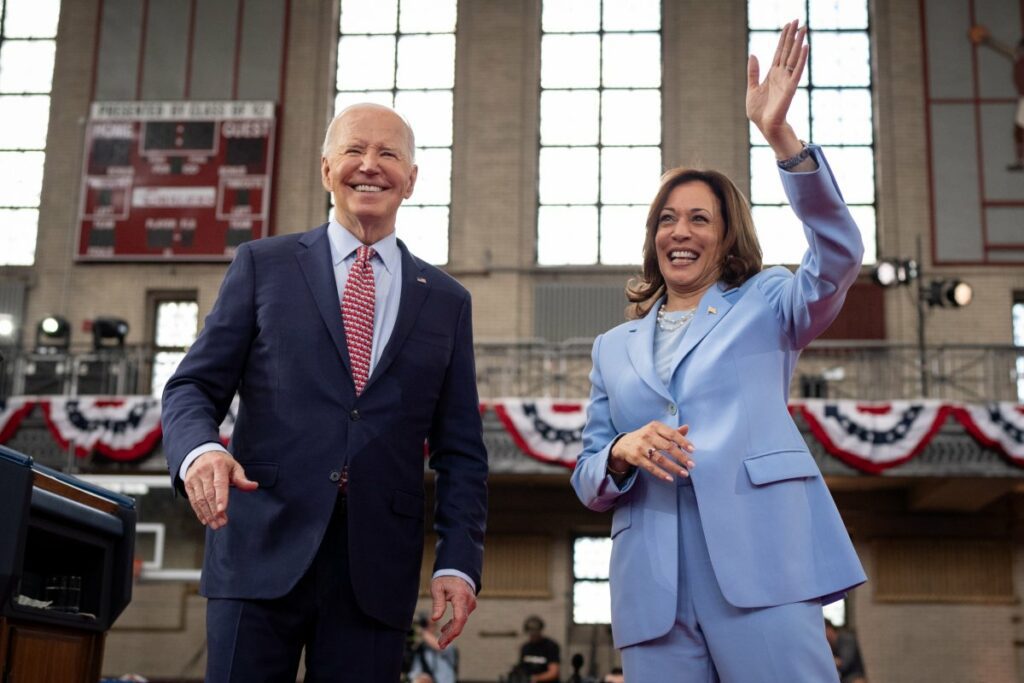 Kamala Harris and Joe Biden