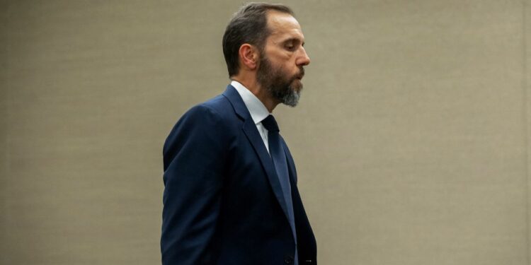 Special counsel Jack Smith arrives to speak to members of the media at the US Department of Justice building in Washington, DC, on August 1, 2023.