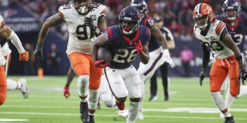 nfl: afc wild card round-cleveland browns at houston texans, devin singletary, new york giants