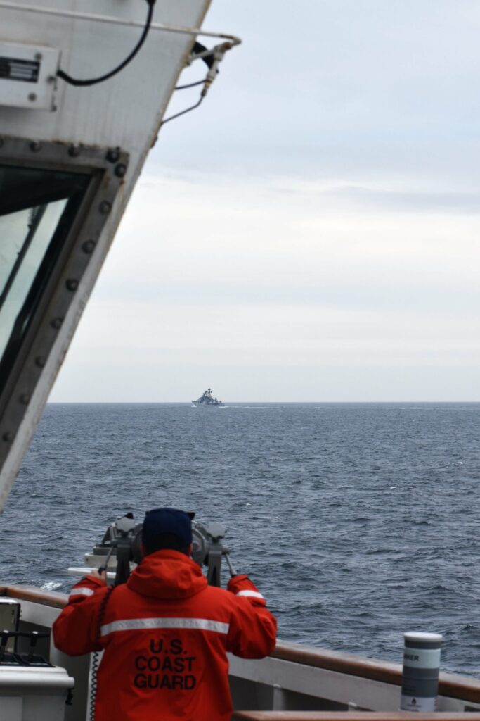 US coastguard spots Chinese naval ships off Alaska island