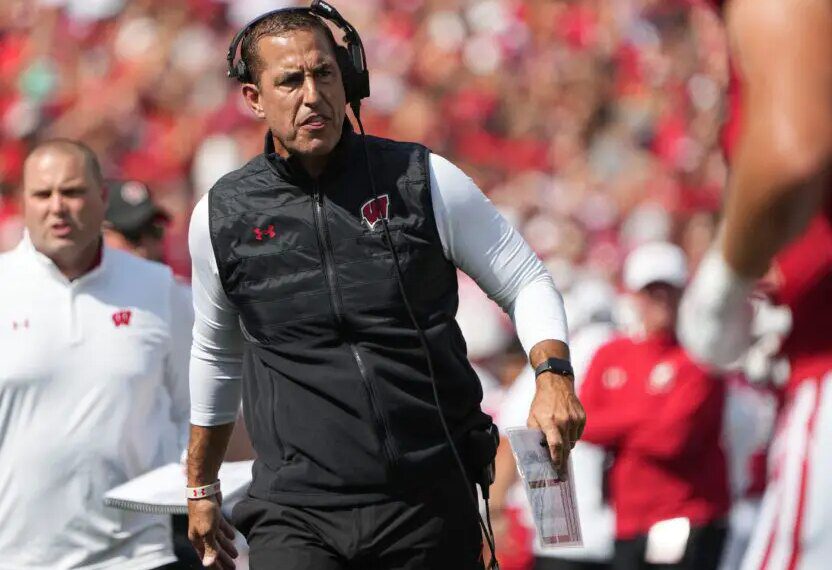 Wisconsin football head coach Luke Fickell