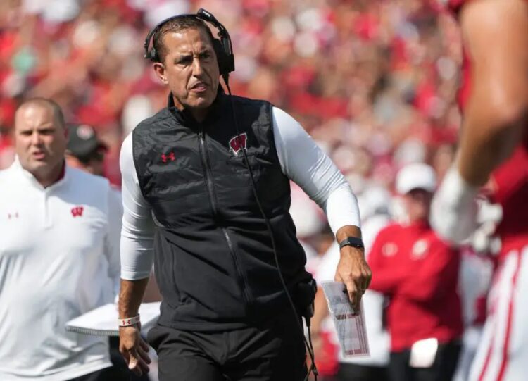 Wisconsin football head coach Luke Fickell