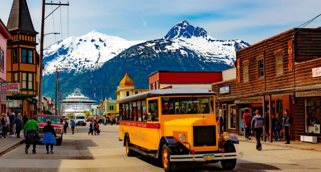 Downtown Skagway In Alaska