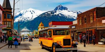 Downtown Skagway In Alaska