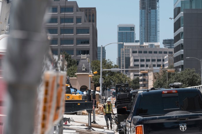 A construction worker in Austin