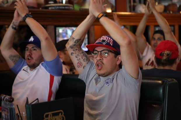 Fans root for the U.S. women’s national soccer team at...