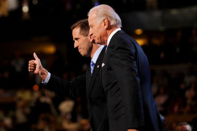 Joe Amon/The Denver Post via Getty Beau and Joe Biden in 2008