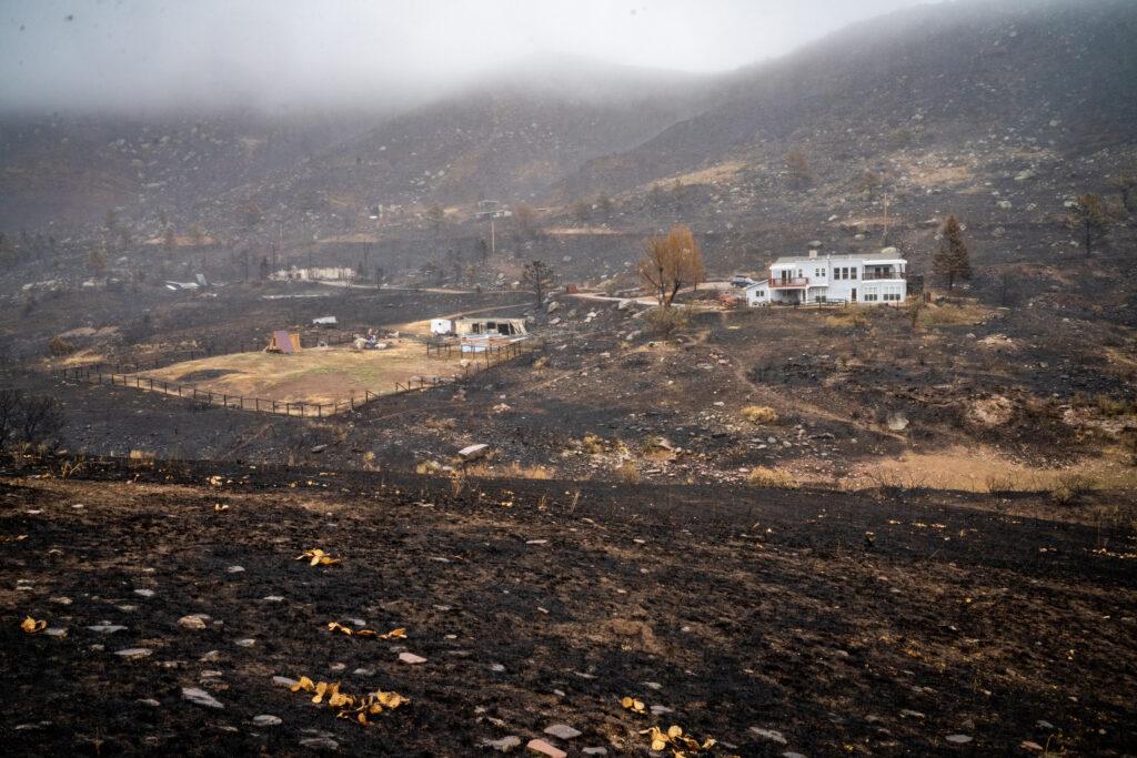 Suzanne Simmons’ home now stands in the midst of a huge burn scar