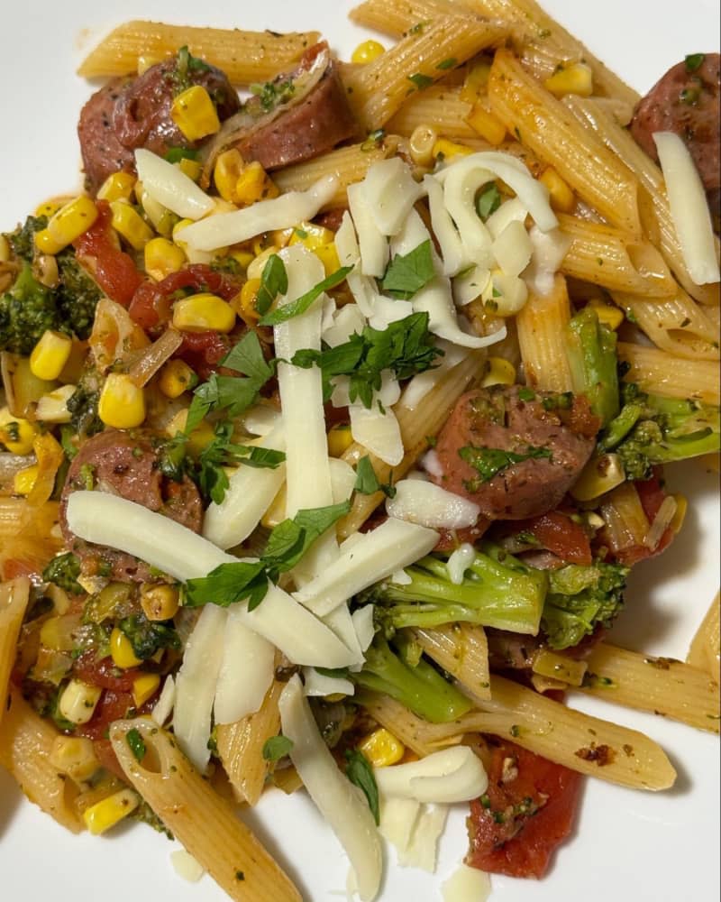 Chicken Sausage and Pasta with Vegetables