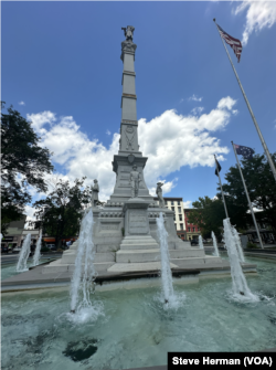 Easton, Pennsylvania's Centre Square, shown here on Aug. 12, 2024, is where the Declaration of Independence was first read in public on July 8, 1776.