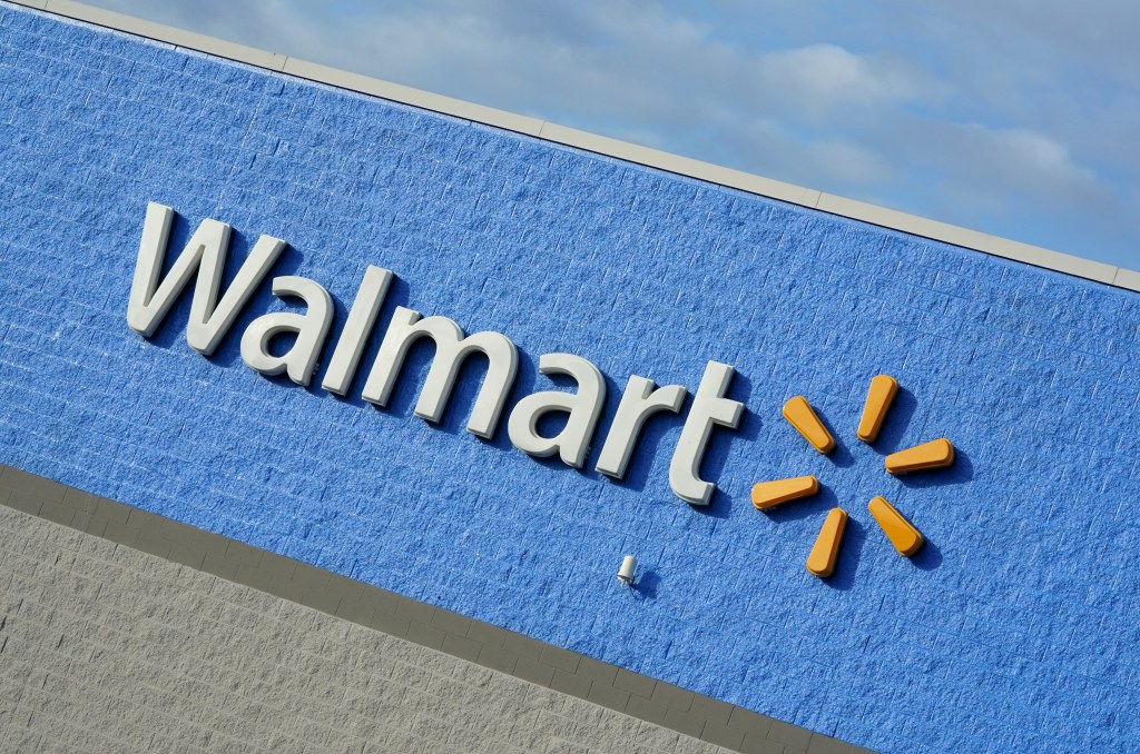 Walmart store sign in Mount Pocono, PA on August 27, 2019