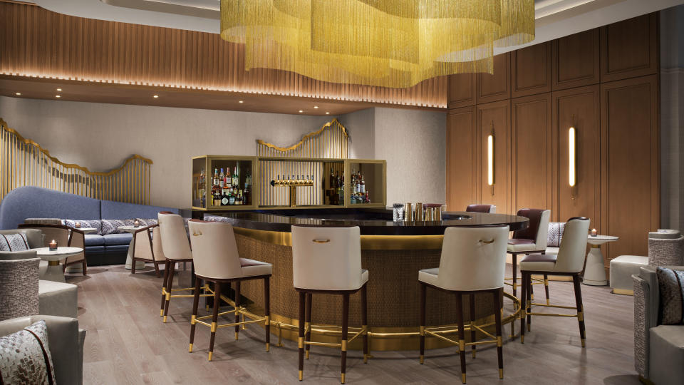 The exclusive bar in the club lounge at The Ritz-Carlton, Naples