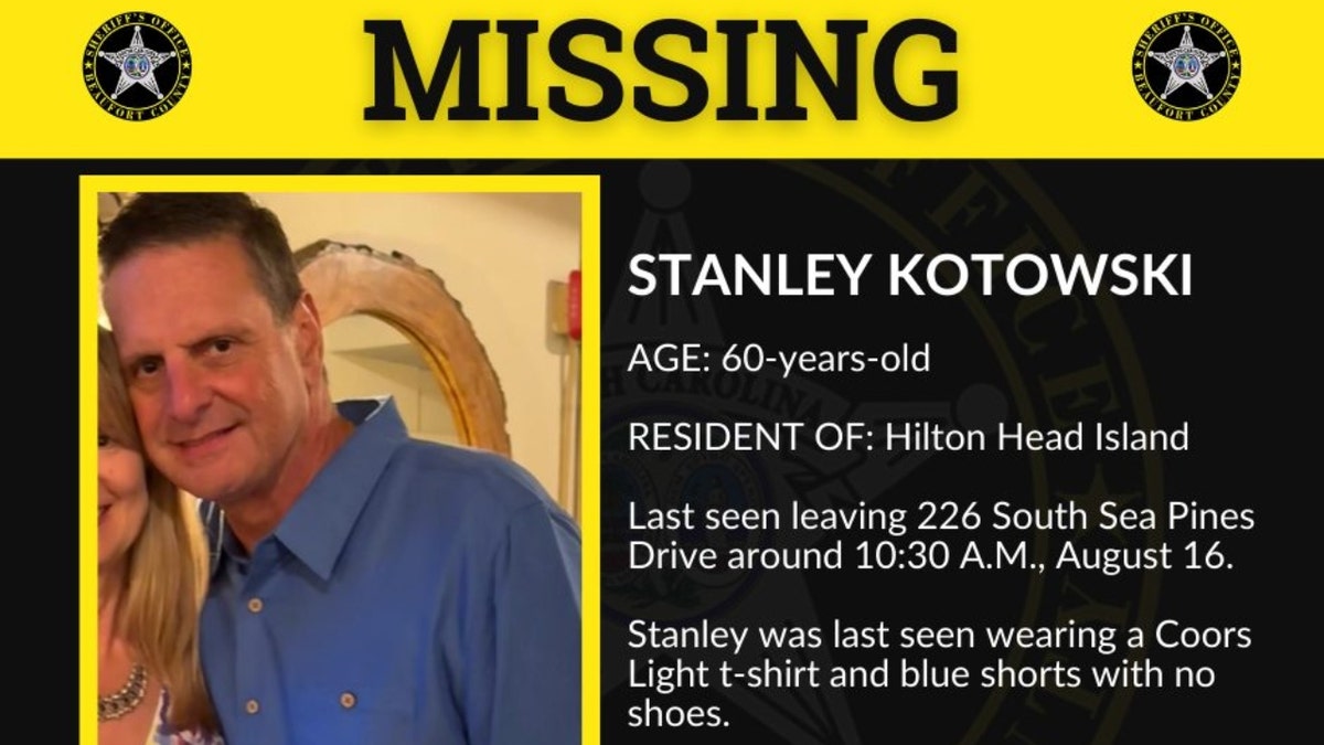 Stanley Kotowski missing persons flyer