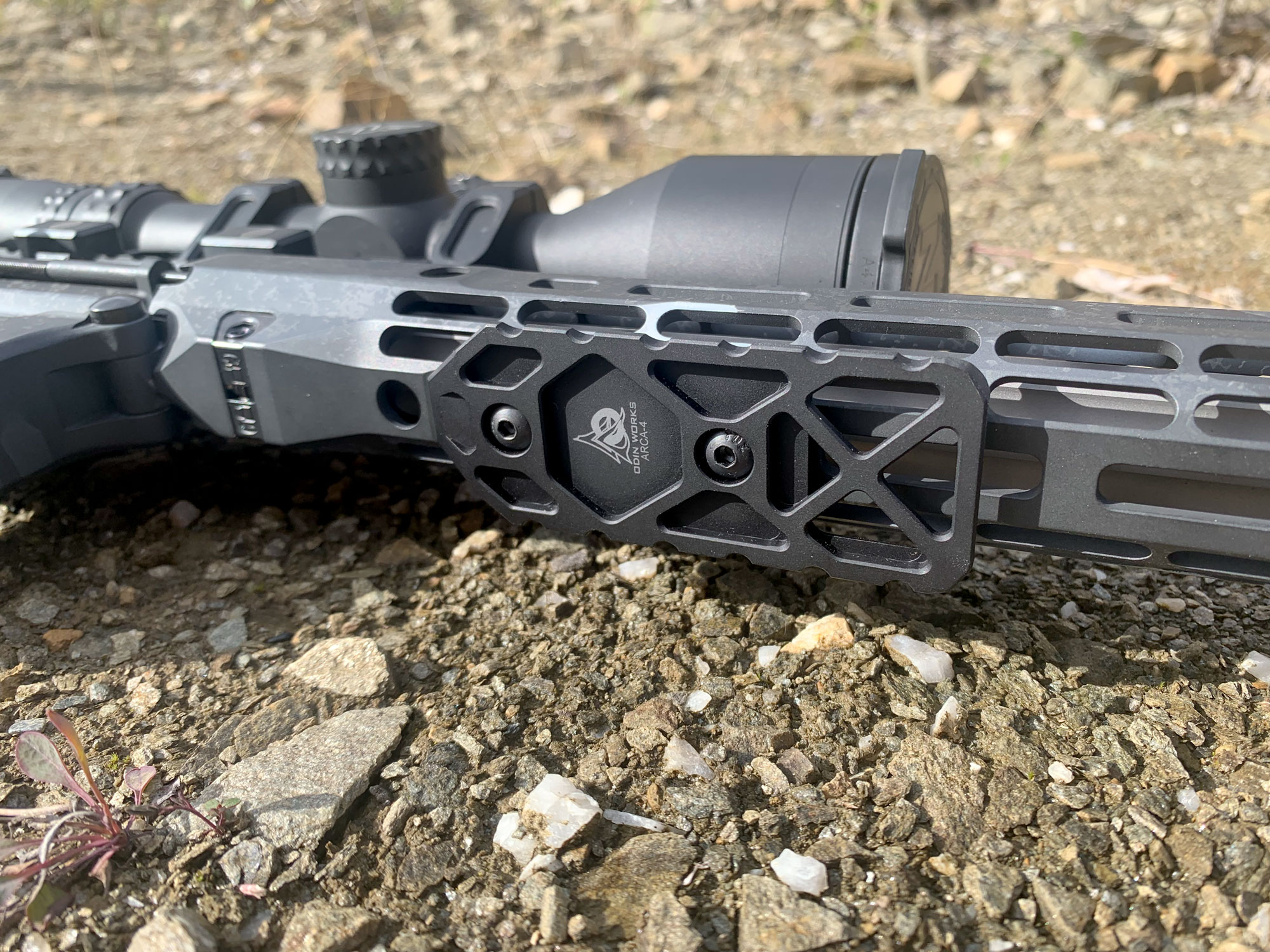 Odin Works 4 inch ARCA rail on 22 ARC AR