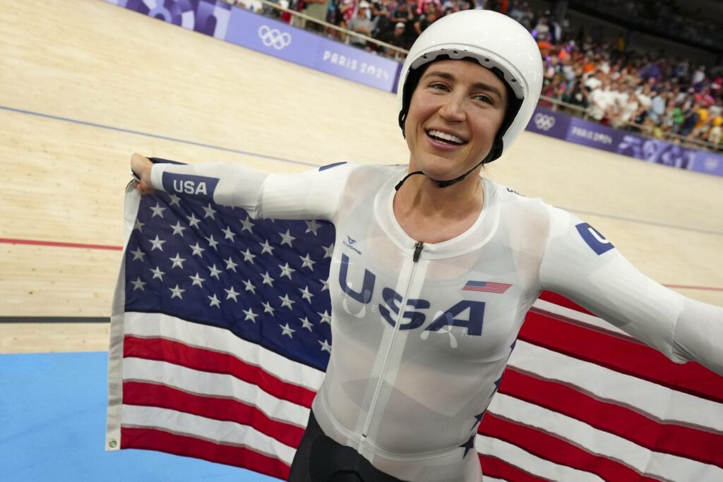 Alaska’s Kristen Faulkner wins 2nd cycling gold medal, this time on USA’s pursuit team