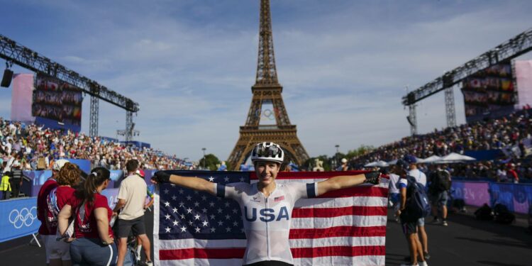 Alaska’s Kristen Faulkner wins landmark gold in Olympics cycling road race