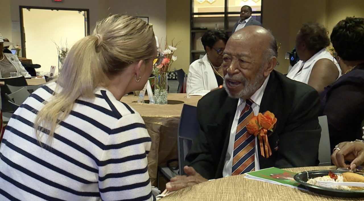 KSHB 41's Caroline Hogan and Chester Owens, Jr.