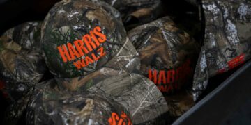 Demand soars for viral Harris-Walz camo hat, made in USA unlike made-in-China MAGA hats