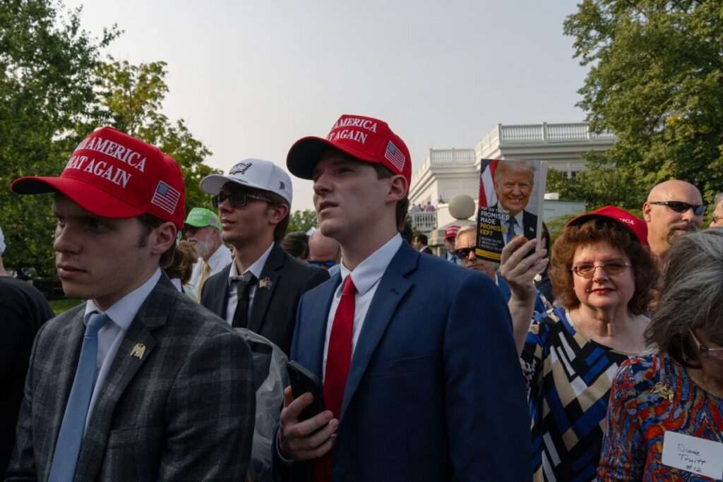 Trump supporters at Bedminster