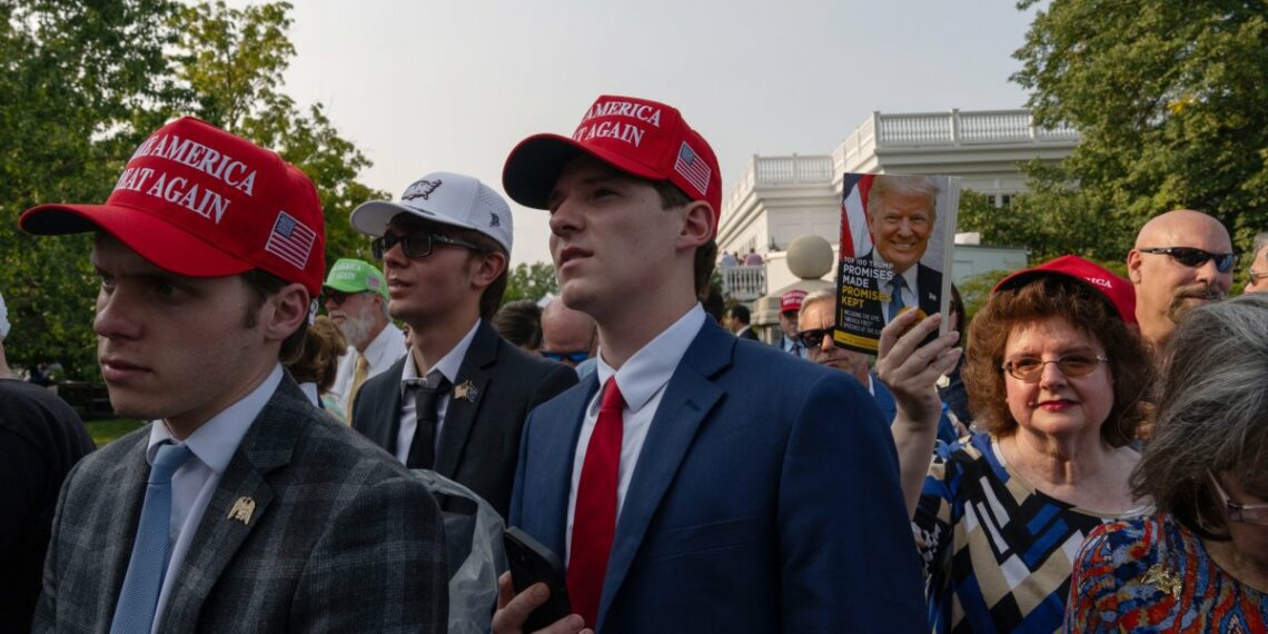 Trump supporters at Bedminster