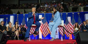 Former President Donald Trump makes a campaign appearance Thursday, August 29, 2024 at the La Crosse Center in La Crosse Wis. The town hall format was hosted by former Democratic congresswoman Tulsi Gabbard.