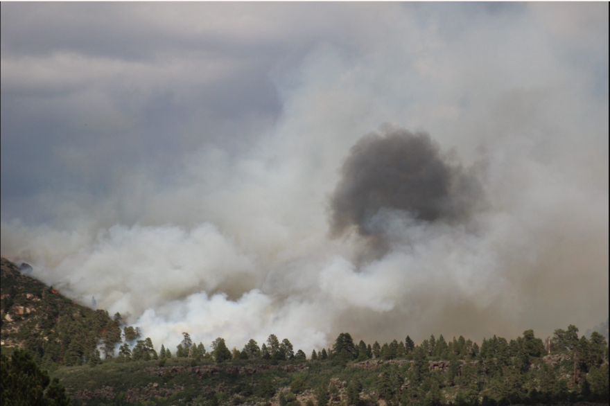 This fire photo shows wildfire burns near Kolob Terrace Road, Washington County, Utah, July 20, 2022.